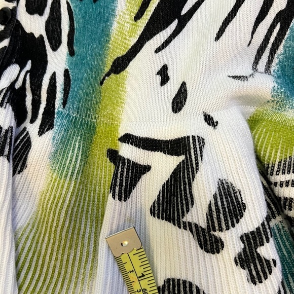 Alberto Makali Colorful Animal Print Cardigan Sweater - Picture 9 of 10